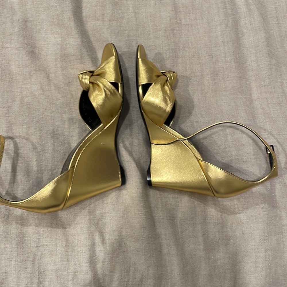Saint Laurent gold wedges - Picture 3 of 8